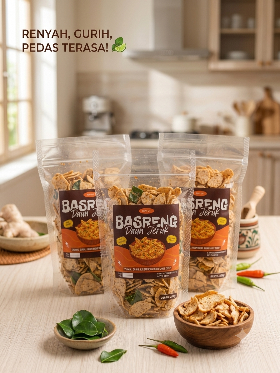 Basreng Pedas Daun Jeruk 250 Gram
